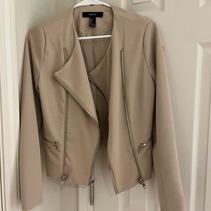 5/$20 Beige blazer with zippers